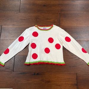 Patty Red & Green Polka Dot Sweater